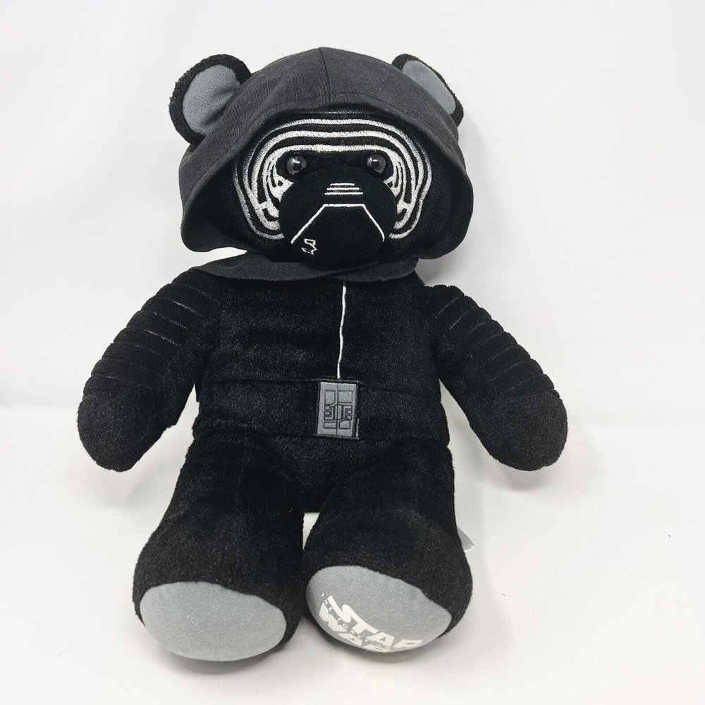 Kylo Ren Build a Bear Star Wars Black Bear with Hood 17" Clean 2017 Force Awaken